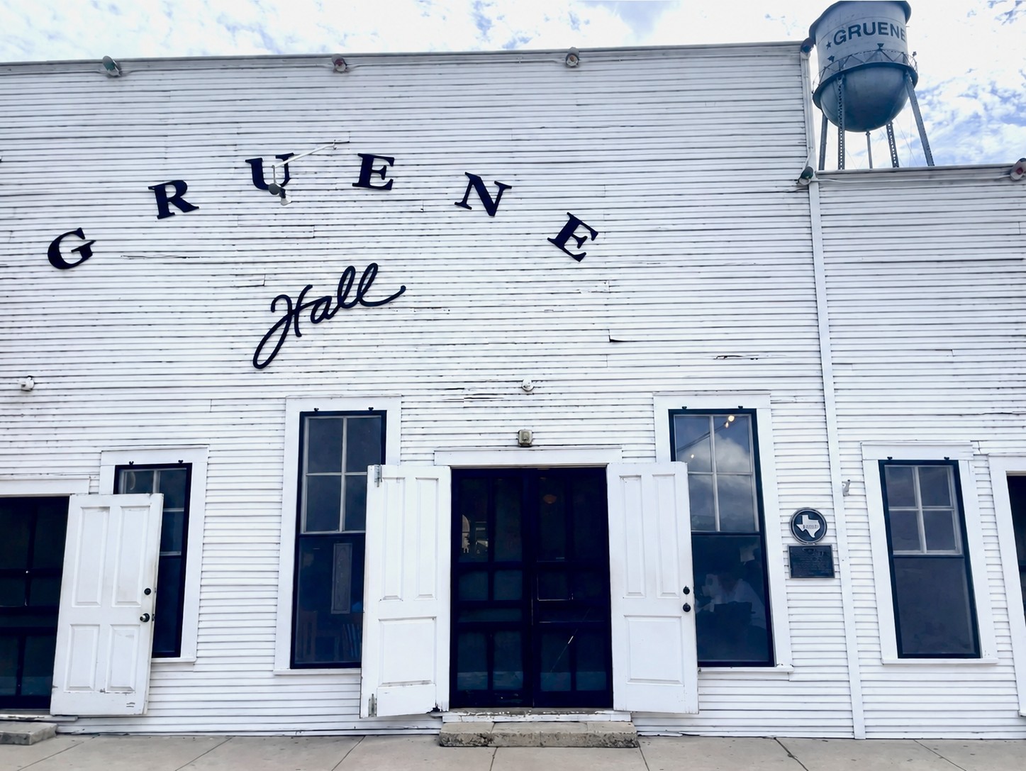 Gruene Hall and its historic water tower